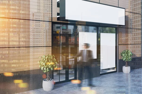 Bej Cafe dış iki posterler, yan, adam ile