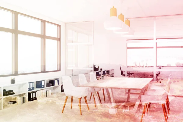 Beyaz oda iç köşe, çift Toplantı