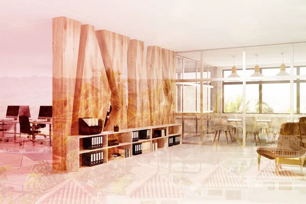 Toplantı odası iç, koltuklar, çift beyaz