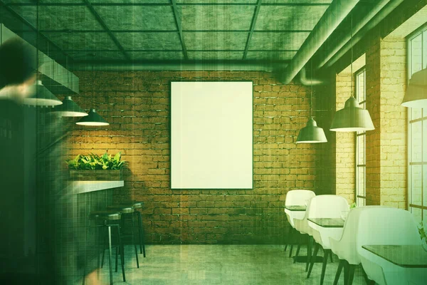 Tuğla kafe, bar ve tonda poster