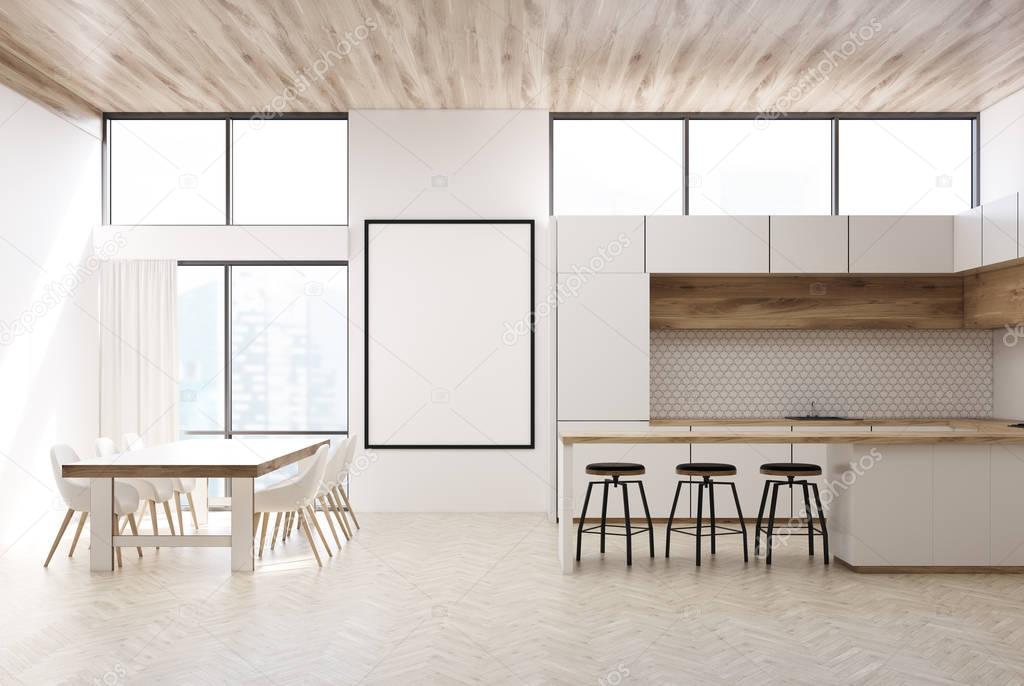 White and wooden kitchen