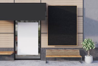 Bej Cafe dış iki posterler ile