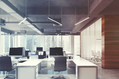 Tonda açık alan ofis ve toplantı odası