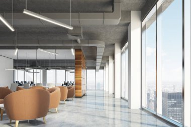 Alan, bekleyen bej koltuk çatı