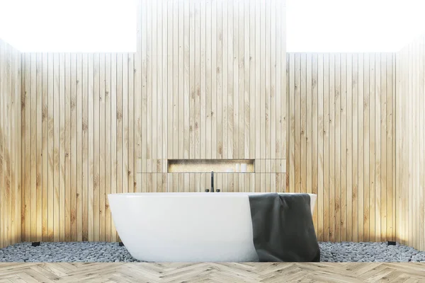 Salle de bain intérieure en bois — Photo