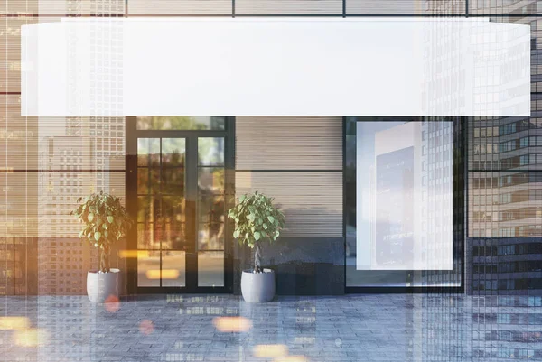 Bej Cafe dış ile beyaz bir poster, Çift Kişilik