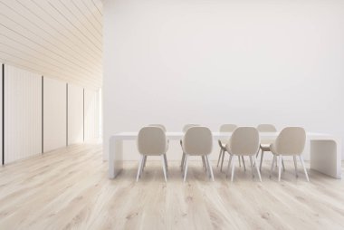 Tavan beyaz toplantı odasında tonda