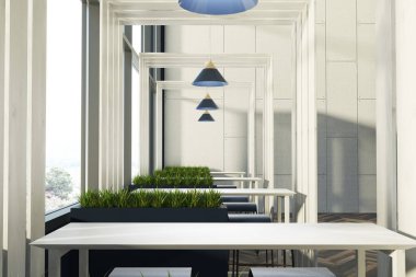 Tahta kafe iç, çim