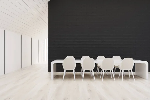Black conference room in the attic — Stock Photo, Image
