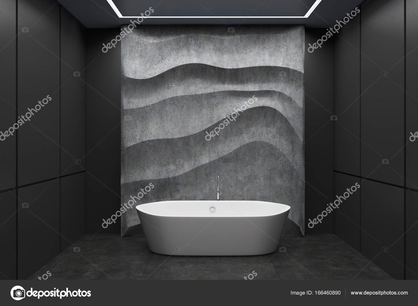 Vasca da bagno nera e cemento, bianco — foto stock © denisismagilov ... Vasca da bagno in cemento