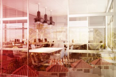 Toplantı odası iç, çift cam