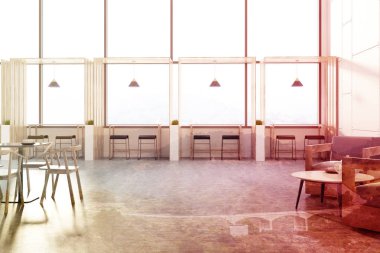 Tahta kafe İçişleri, tabure, açık tonda