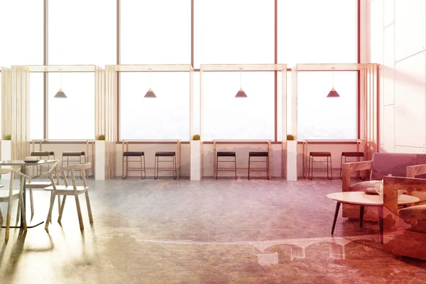 Tahta kafe İçişleri, tabure, açık tonda