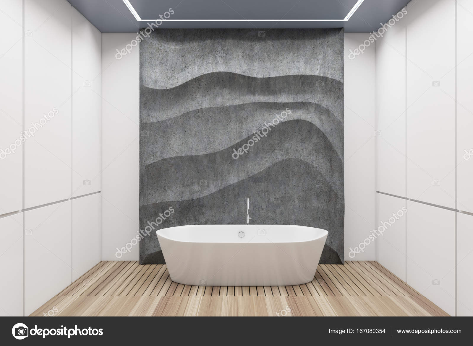 Vasca da bagno bianco e cemento, bianco — foto stock ... Vasca da bagno in cemento