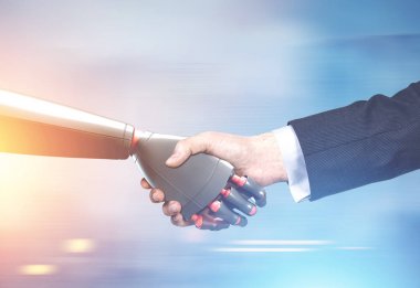 İnsan ve robot el sıkışma, bulanık