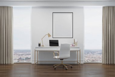 Beyaz ofis iç, poster