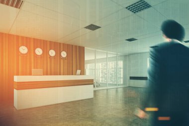 Beyaz ahşap Resepsiyon, Toplantı Salonu, yan, dostum