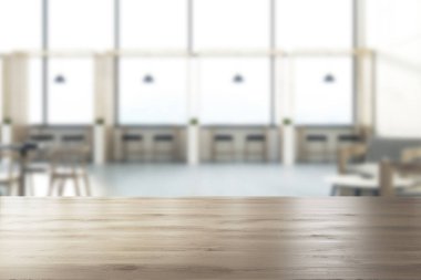 Plank kafe iç, Tabureler, bulanık açık