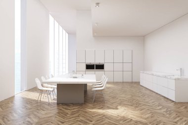 Beyaz mutfak bir tabloyla, Fırınlar, tonda