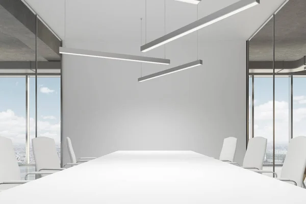 Białe wnętrza pokoju spotkań — Zdjęcie stockowe