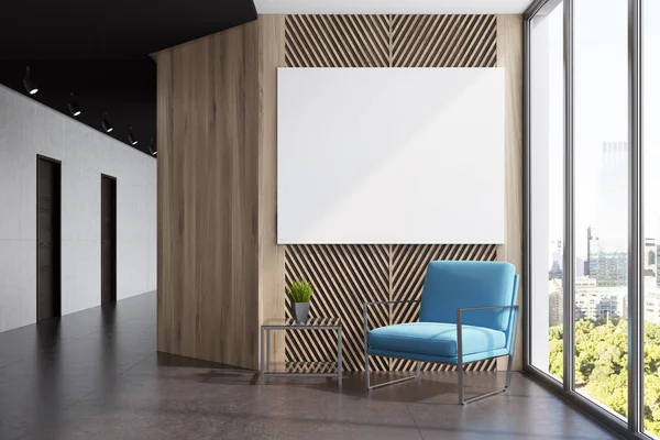 Mermer ve ahşap Asansör hall, poster portre