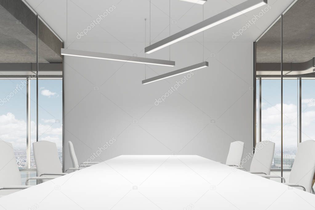 White meeting room interior