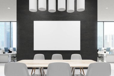 Bir konferans odası tablo, siyah, posterin yakın çekim