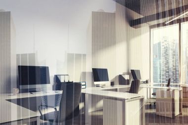 Açık alan ofis iç yakın çift kadar