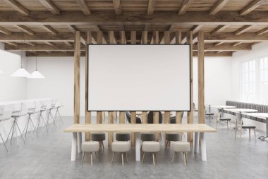 Büyük Cafe tablo, poster ve bar, ahşap