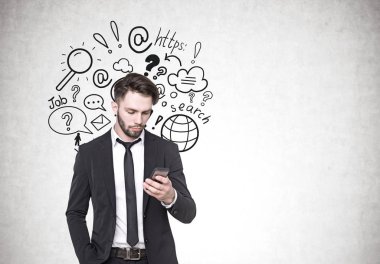 Telefon, Internet arama arıyor işadamı