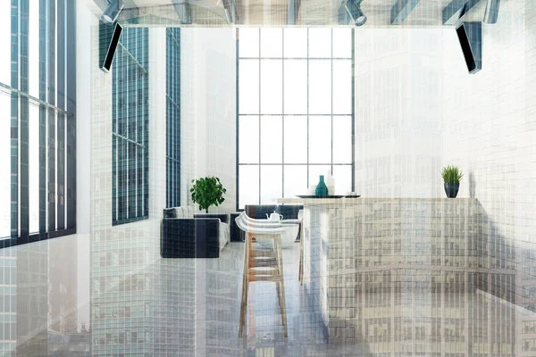 Modern mutfak ve yemek odası, Çift