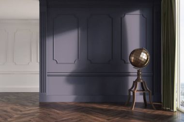 Beyaz ve gri boş oturma odası, Küre