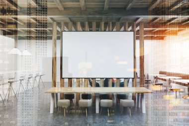 Büyük Cafe tablo, poster ve bar, ahşap, Çift