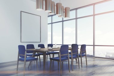 Yemek odası ile bir poster, avuç içi, köşe tonda