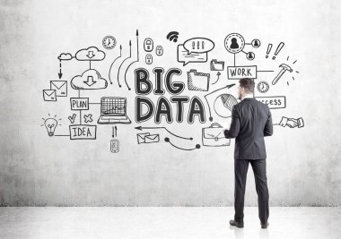 Belge, dikiz, büyük veri ile işadamı