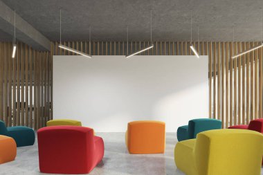 Clored koltuklar office sınıf, önden görünüm