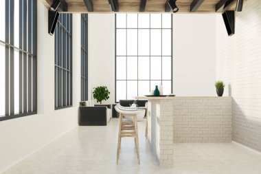 Modern mutfak ve yemek odası