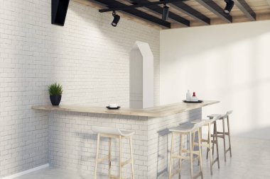 Modern mutfak ve yemek odası, yan