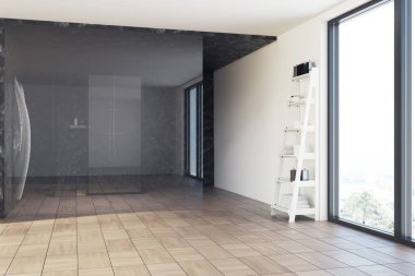 Mermer banyo iç, cam Duş kabini