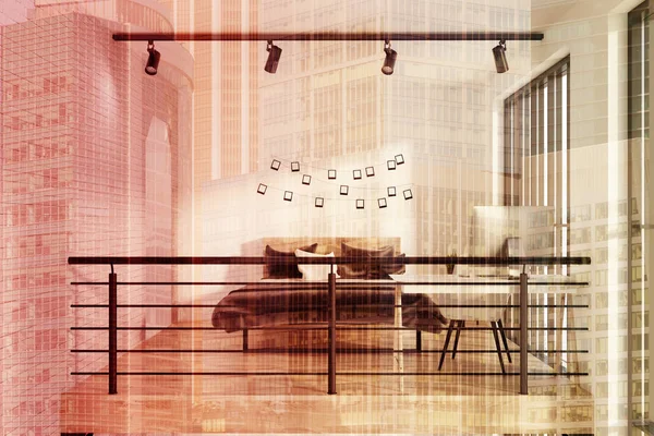 Beyaz yatak odası ve tonda bir Fotoğraf Galerisi