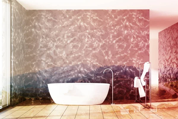 Baño de mármol, bañera blanca doble — Foto de Stock