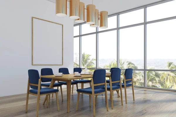 Yemek odası ile bir poster, avuç içi, köşe