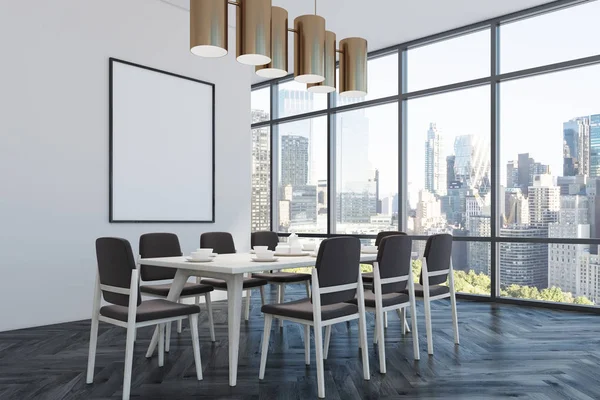 Yemek odası, siyah sandalye, köşe