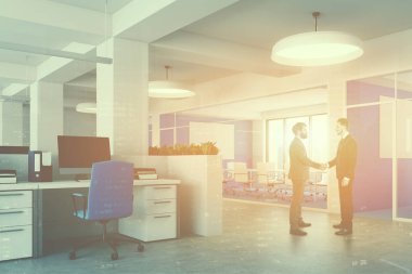 Mavi açık alan iç tarafında office tonda