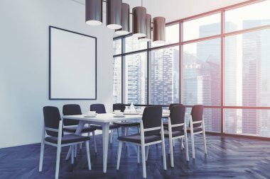 Yemek odası, siyah sandalye, köşe, tonda