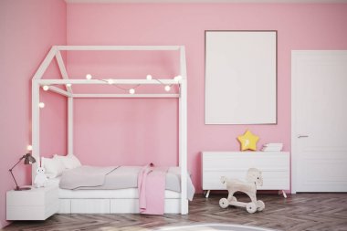 Bebek odasında posteri, pembe ile