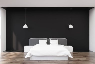 Siyah yatak odası iç