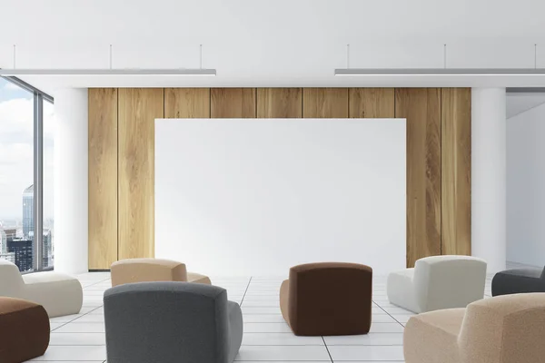 Aula de oficina, sillas de colores primer plano — Foto de Stock