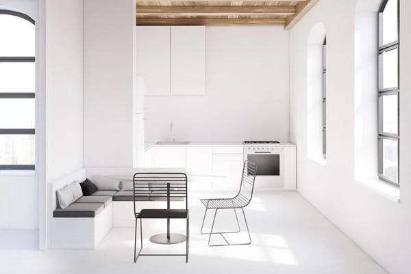 Skandinavische Küche und Wohnzimmer Interieur — Stockfoto