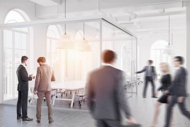 Beyaz ofis, Toplantı Salonu, insanlar